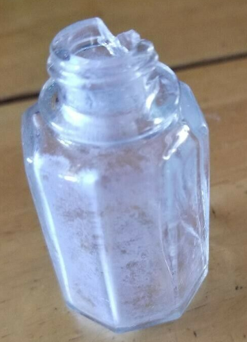 Fancy antique glass salt  shaker