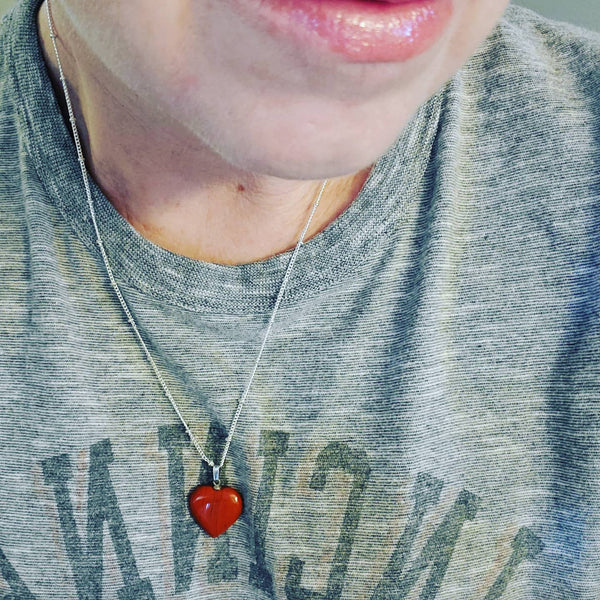 Carnelian Heart Necklace