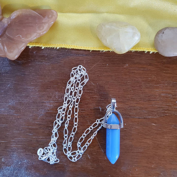 Blue Aragonite Necklace