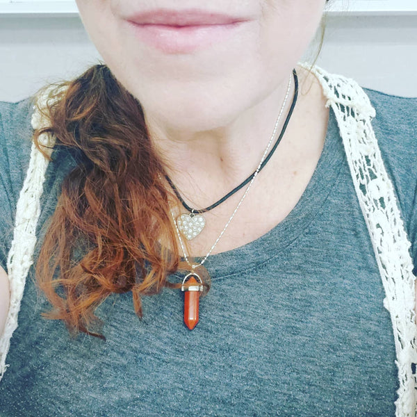 Red Jasper Point Necklace