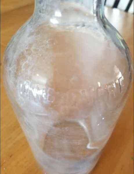 Vintage Embossed One Quart Bottle