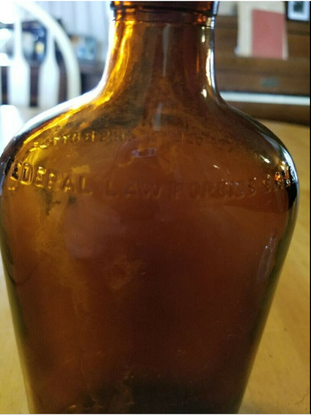 Vintage One Pint Whiskey Flask