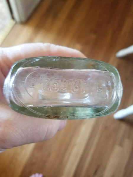 Vintage One Half Pint Clear Glass Bottle