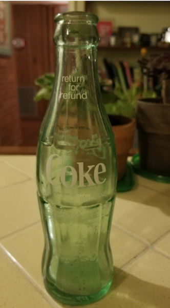 Vintage Coca Cola  Glass Soda Bottle