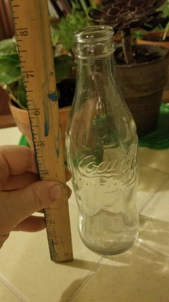 Vintage Coca Cola Clear Glass Embossed Bottle