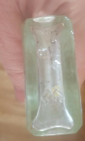 Small Vintage Clear Glass Medicine Bottle