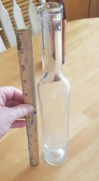 VINTAGE Clear Glass WINE BOTTLE