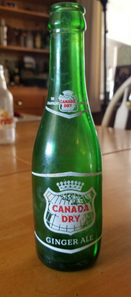 Canada Dry Ginger Ale Soda Pop Bottle