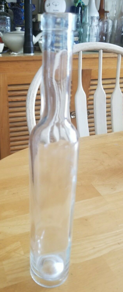 VINTAGE Clear Glass WINE BOTTLE