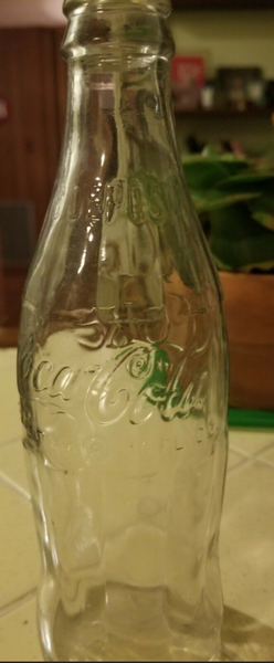 Vintage Coca Cola Clear Glass Embossed Bottle