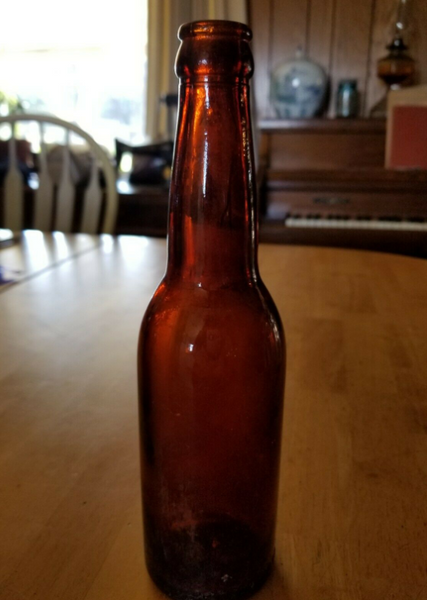 Vintage Amber Beer Bottle