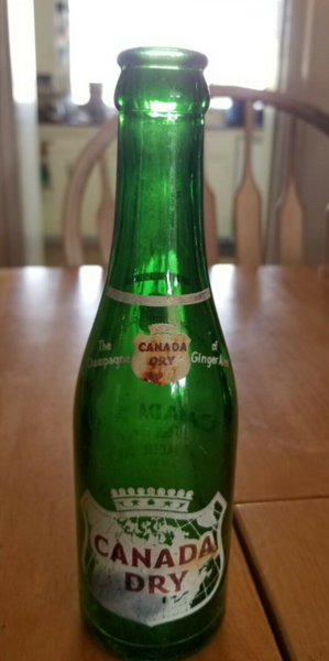 Vintage Canada Dry Champagne of Ginger Ale  Bottle