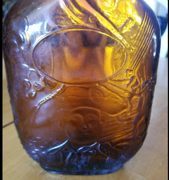 Antique Paul Jones Amber Whiskey Bottle