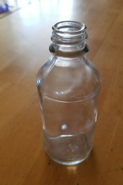 Antique Small Clear Glass Apothecary Chemist Bottle Jar