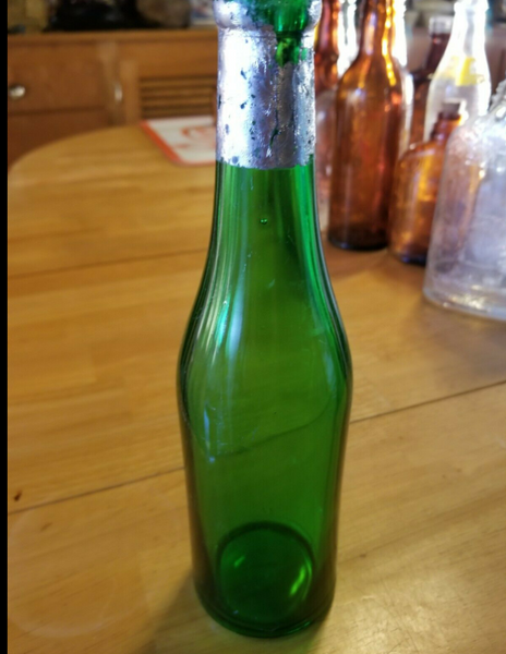 Retro Green Beer Bottle