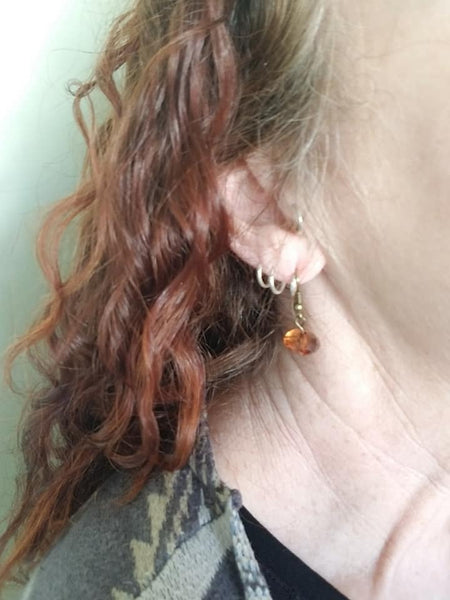 Amber Drop Earrings
