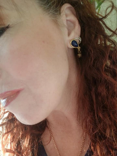 Navy Blue Earrings