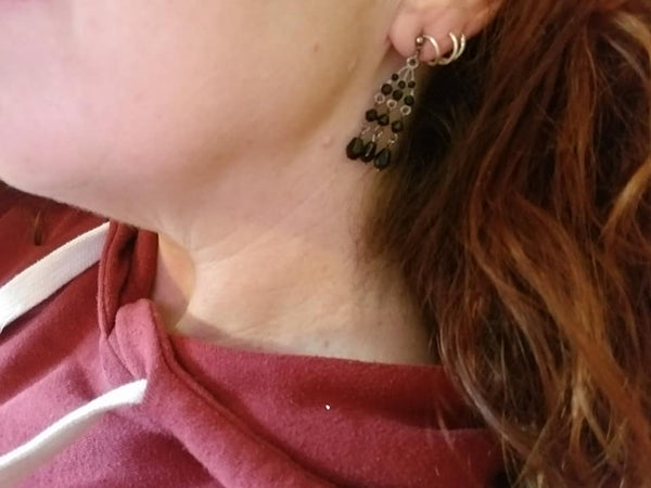 Black Chandelier Earrings