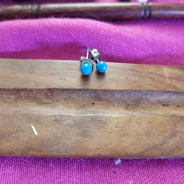 Blue Acrylic Dip Earrings