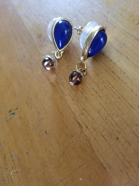 Navy Blue Earrings