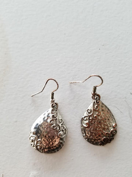 Silver Pitted Earrings