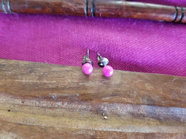 Pink Acrylic Dip Earrings