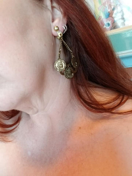 Golden Coin Earrings