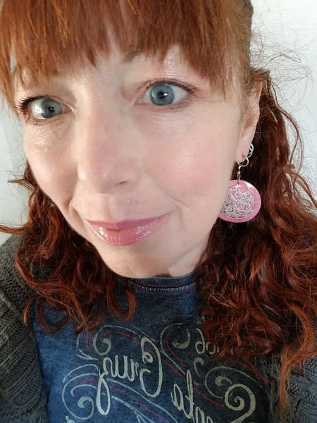 Pink Butterfly Earrings