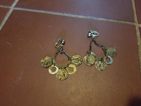 Golden Coin Earrings