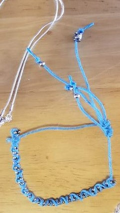 Blue Macrame Layering Bracelet