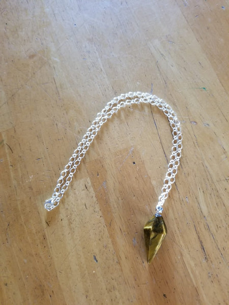 Tiger Eye Pendulum Necklace