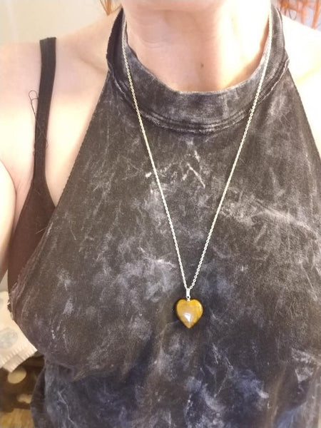 Tiger Eye Heart Necklace