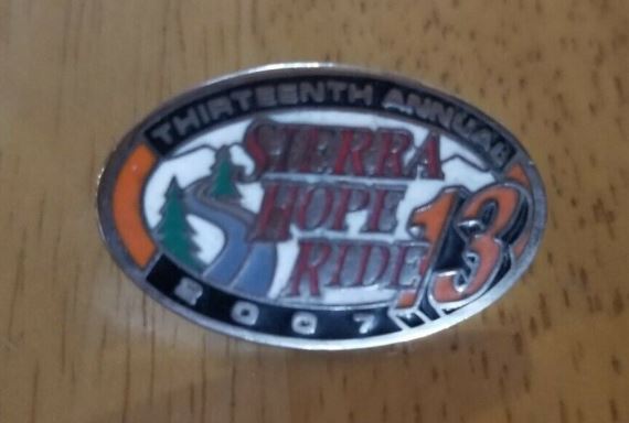 2017 Sierra Hope Ride pin